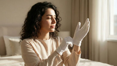 دستکش نخی برای اگزما